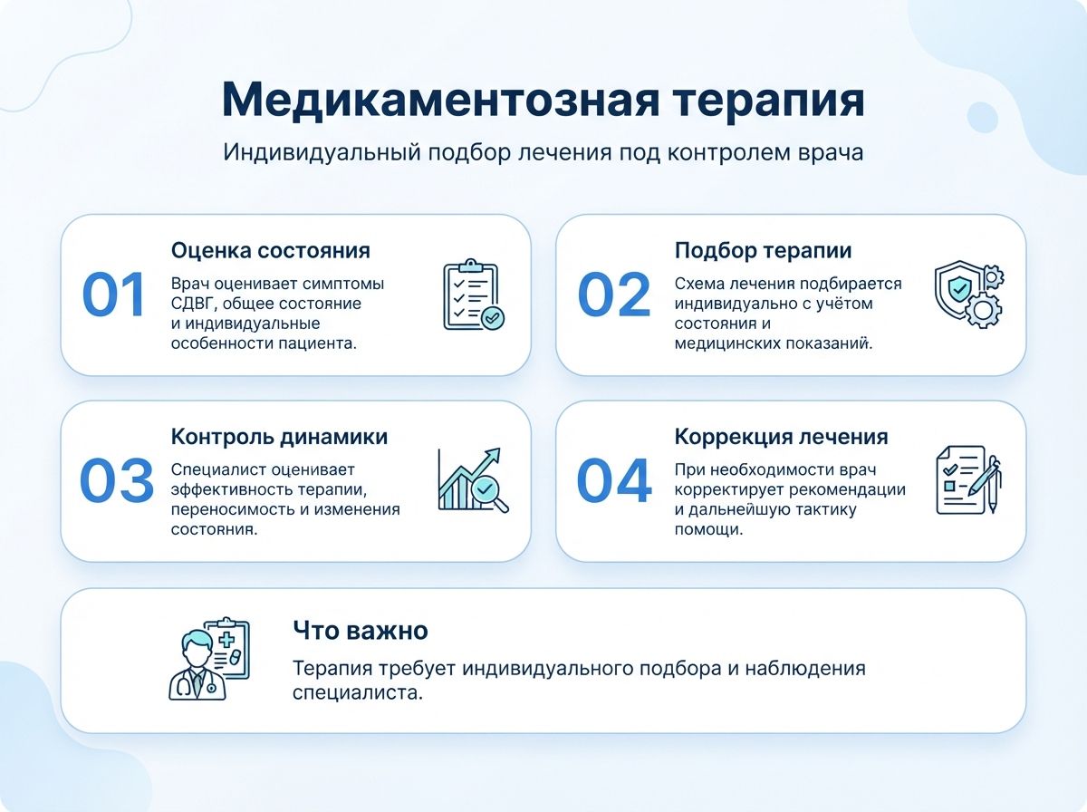 Лечение СДВГ в Санкт-Петербурге у детей и взрослыхинфографика